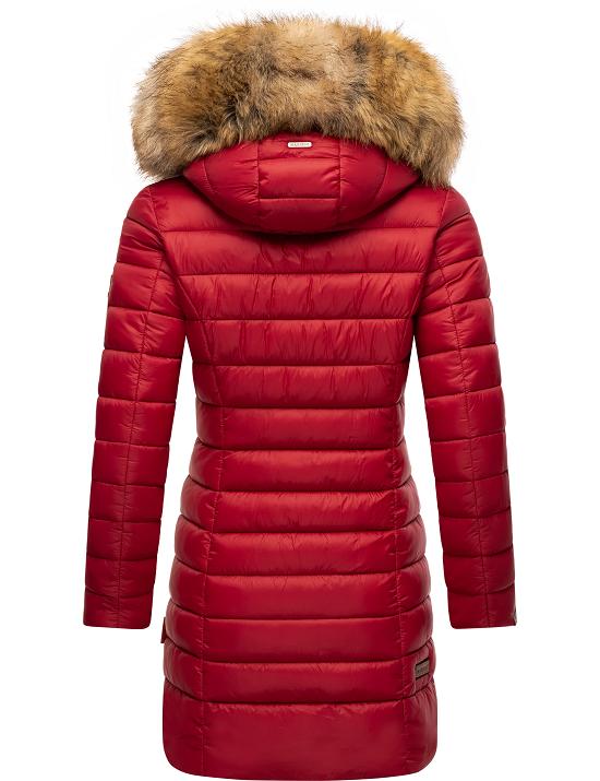 Marikoo Damen Winter Jacke | eBay Mantel Rose-Stepp Kunstpelz Parka Kapuze Stepp