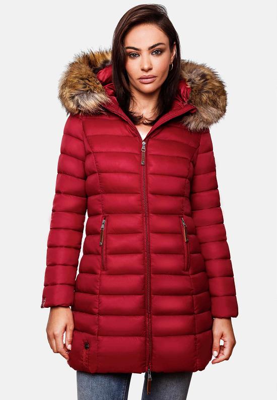 Winter Damen Jacke | Mantel Marikoo Stepp Kunstpelz Parka Kapuze Rose-Stepp eBay