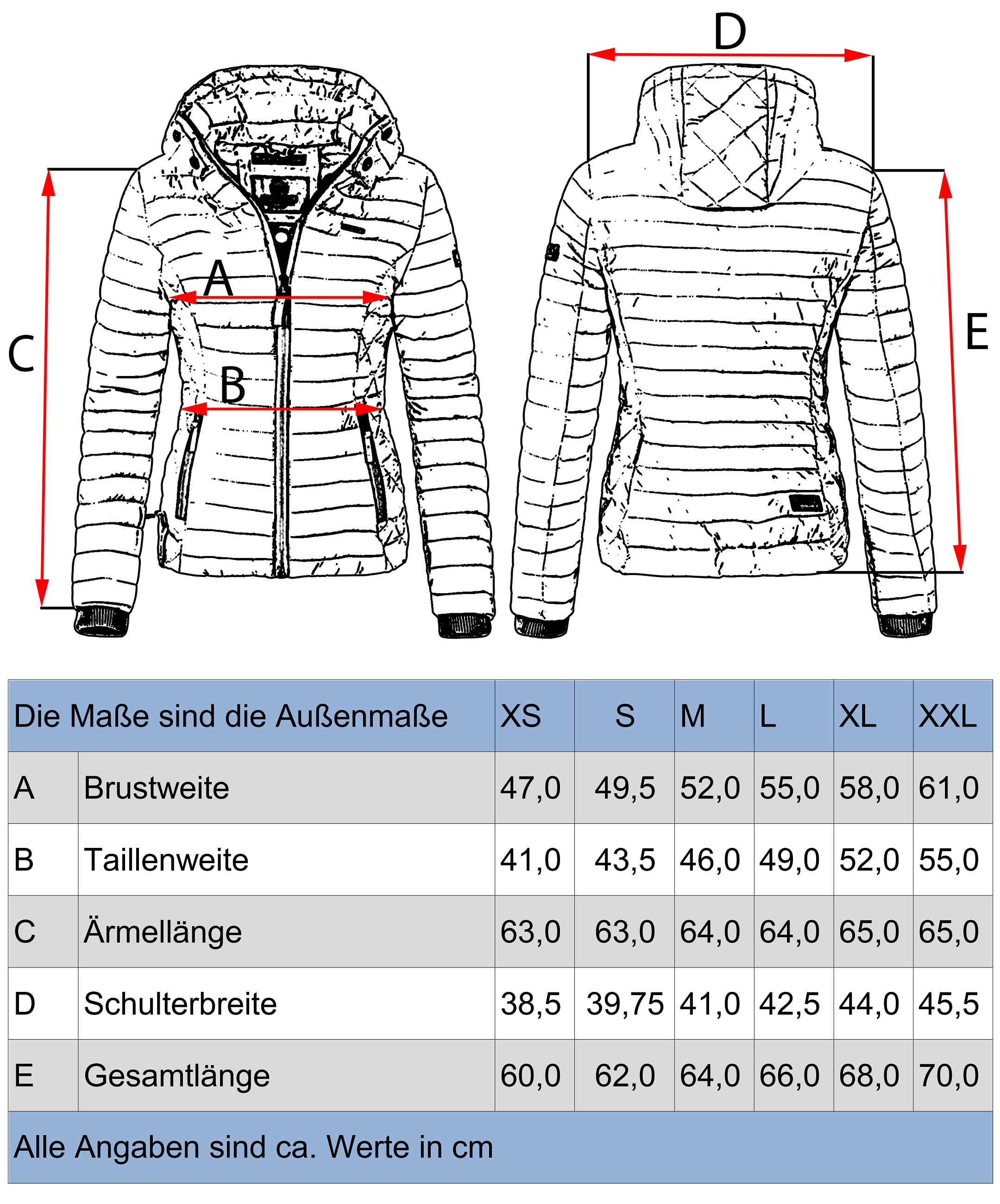 Marikoo Damen Übergangs Jacke | Outdoor Kurz-Mantel Jacke Stepp gesteppt Samtpfote eBay
