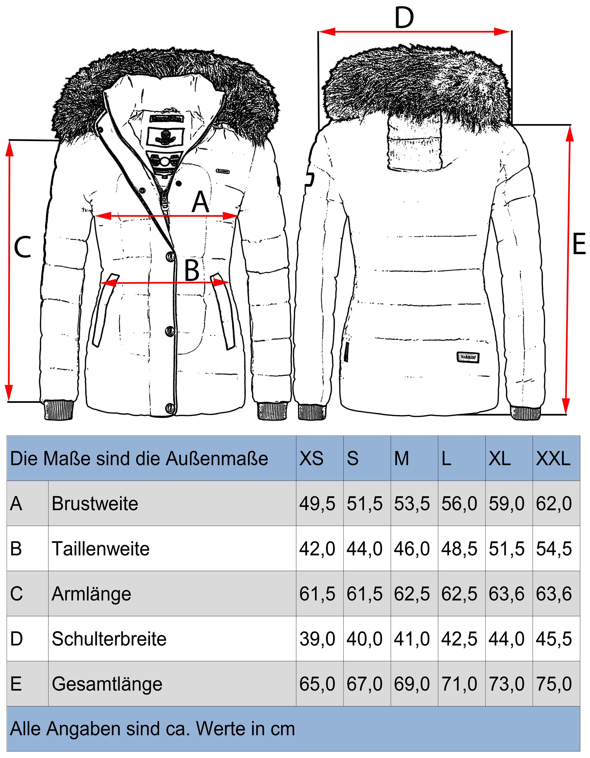 Marikoo Unique Damen Winter Stepp Jacke Parka Kurz Mantel Kunstpelz Kapuze Ebay