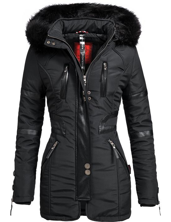 Navahoo Moon Damen Designer Winter Jacke warmer Mantel lang Parka