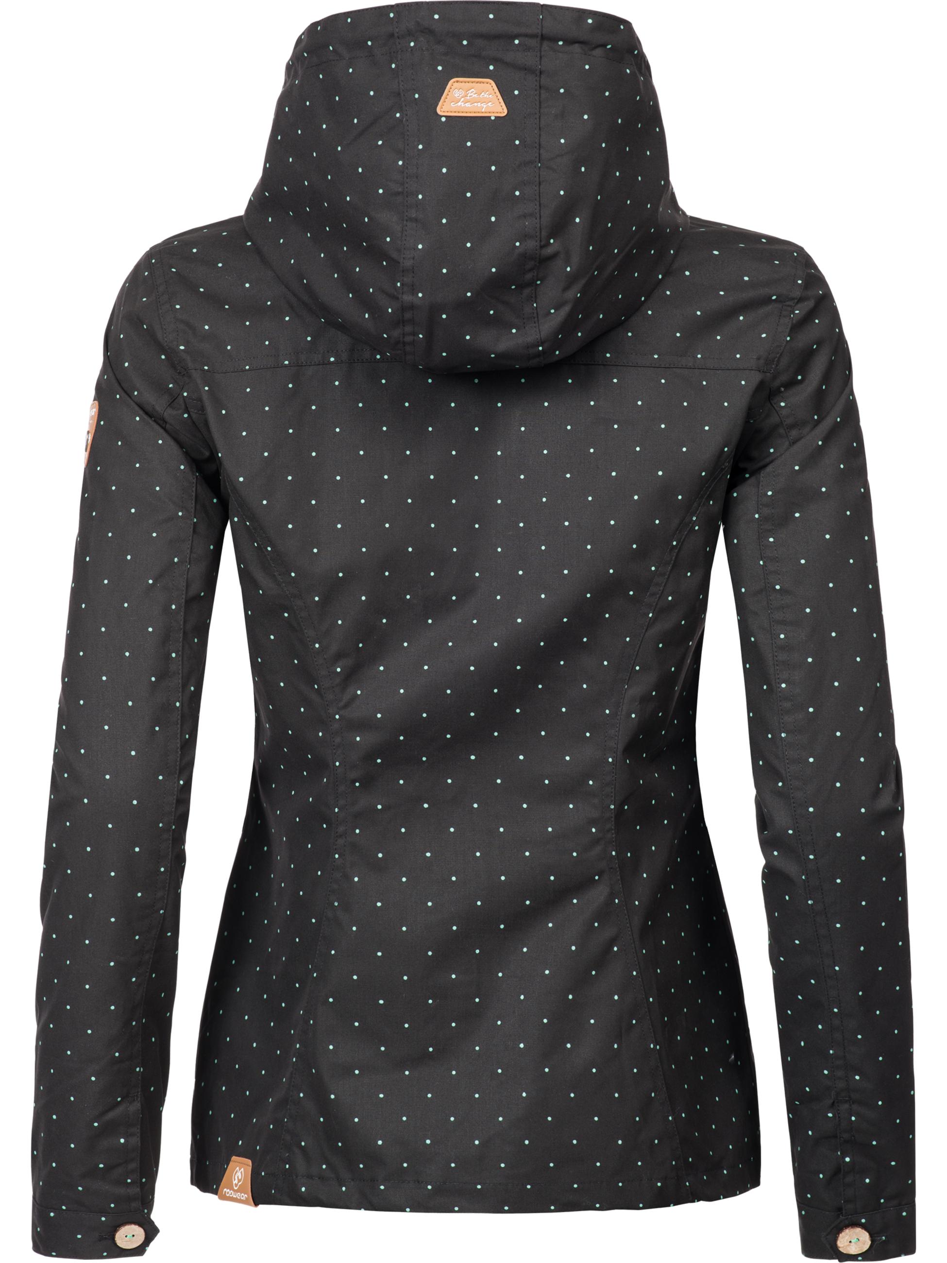 Ragwear Damen Übergangs Outdoor Jacke Parka Kapuze Leicht Gepunktet YM ...